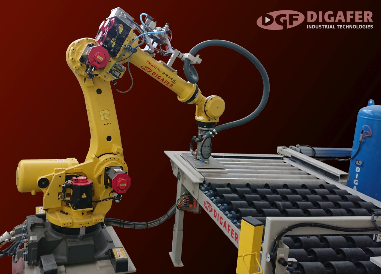 Stone Unloading Robot DGF-33130 Tile Production - Digafer S.A.